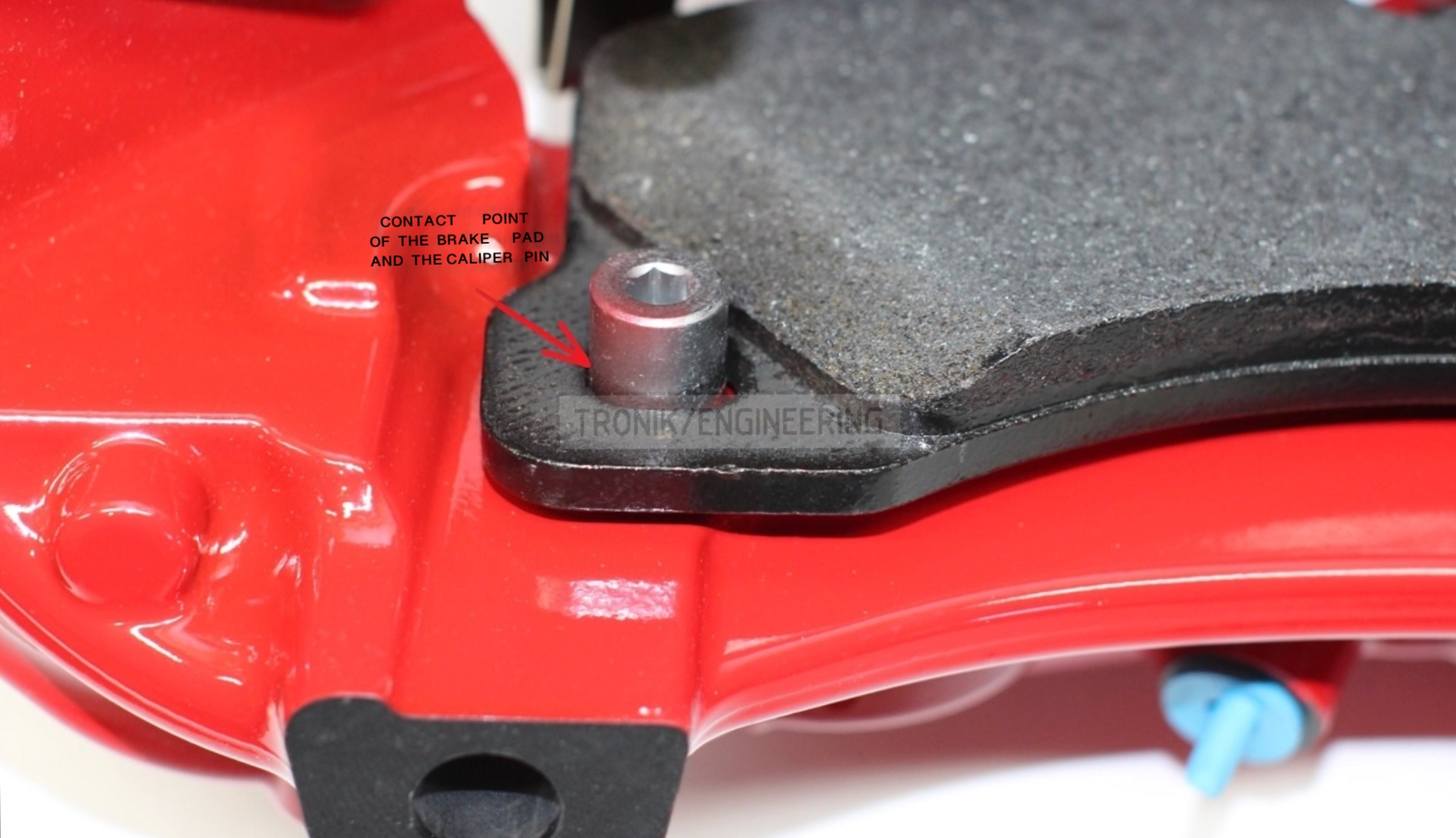 contact point of brake pad and caliper pin - TRONIK.AE contact point of brake pad and caliper pin