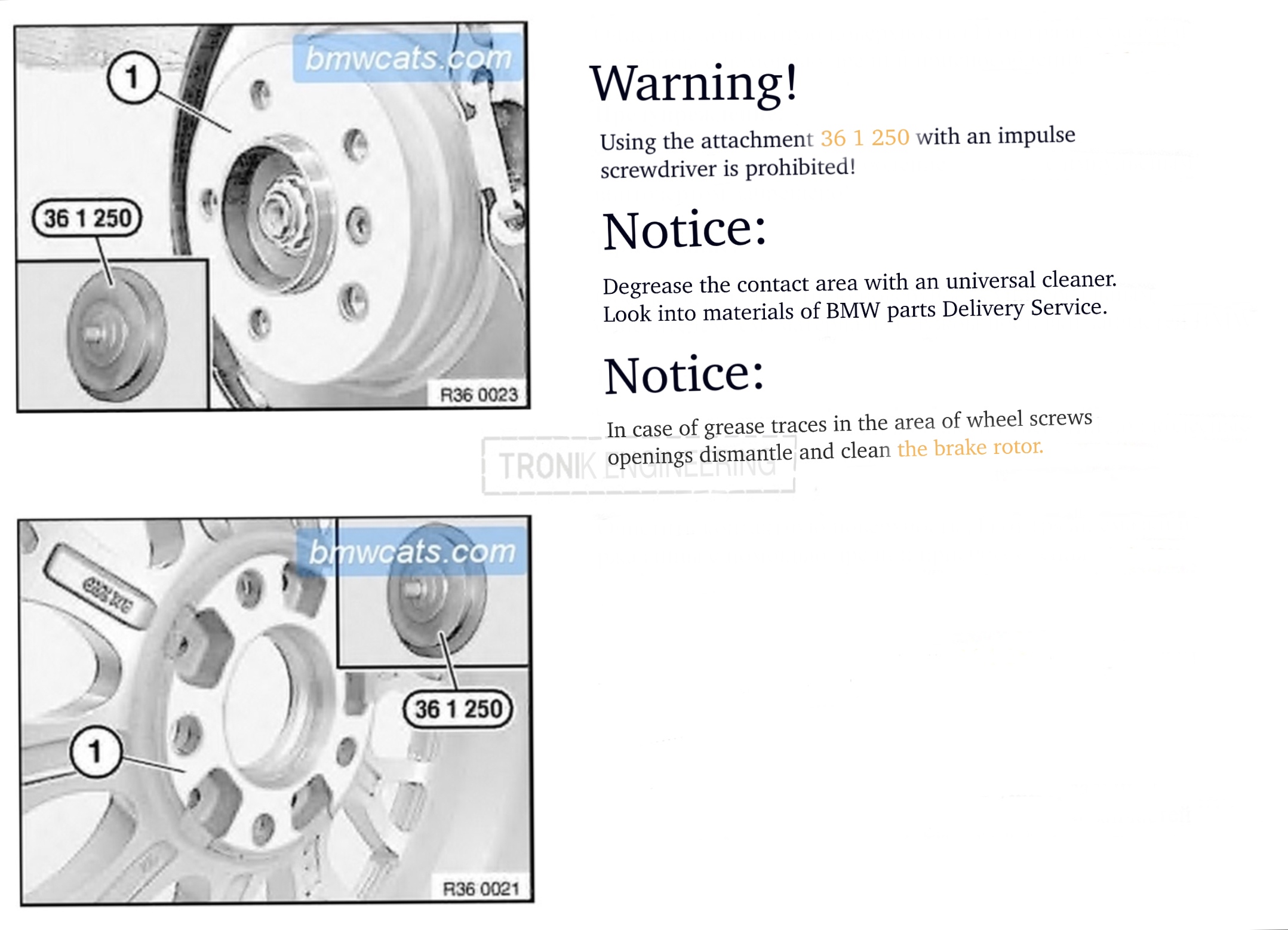 clean brake rotor in case traces of grease